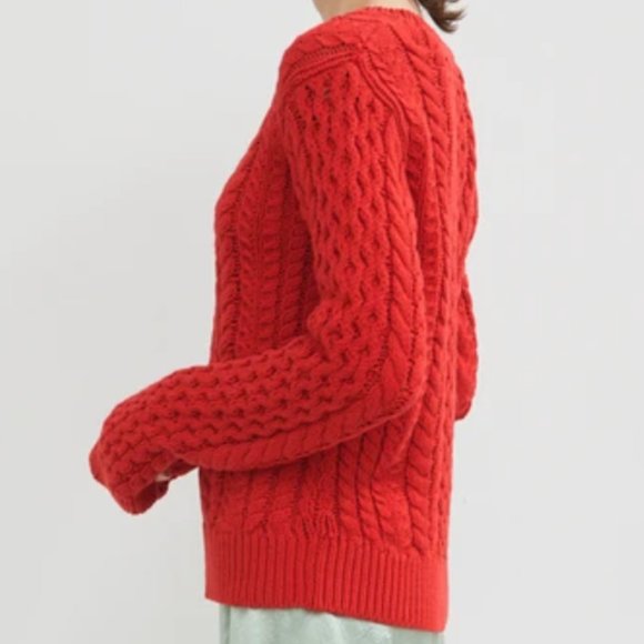 Sies Marjan Britta Cable Knit Crewneck Sweater - Picture 2 of 9